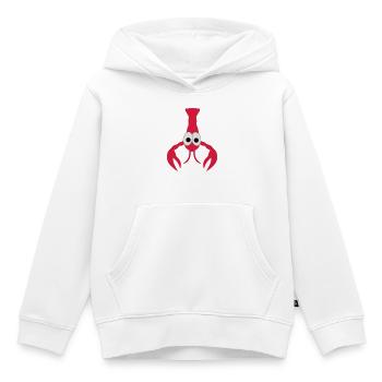 Homard - Sweat Premium à capuche enfant bio - blanc - Devant - AI Model Kid Female (0cm)