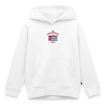 Cuba Original / Cadeau - Sweat Premium à capuche enfant bio - blanc - Devant - AI Model Kid Female (0cm)
