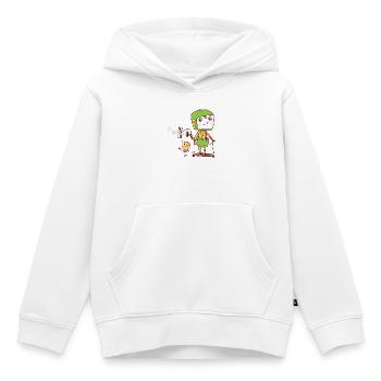 Hansi der Rennfahrer - Kinder Premium Organic Hoodie - Weiß - Vorne - AI Model Kid Female (0cm)