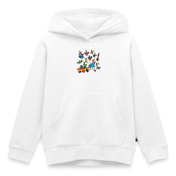 kidsworld - Kids Premium Organic Hoodie - white - Front - AI Model Kid Female (0cm)