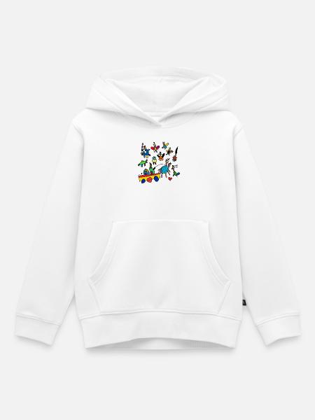 kidsworld - Kids Premium Organic Hoodie - white