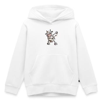 Funny Dab Dance Cow - Dabbing - Kuh - Tanzen - Kinder Premium Organic Hoodie - Weiß - Vorne - AI Model Kid Female (0cm)