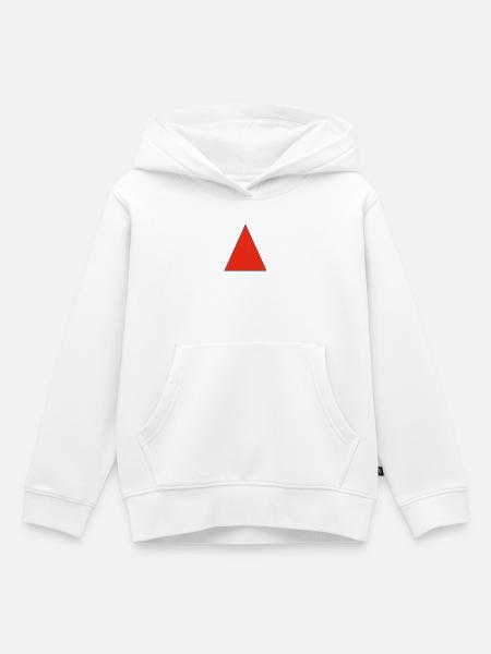 Rotes Dreieck auf Schwarz - Kinder Premium Organic Hoodie - Weiß