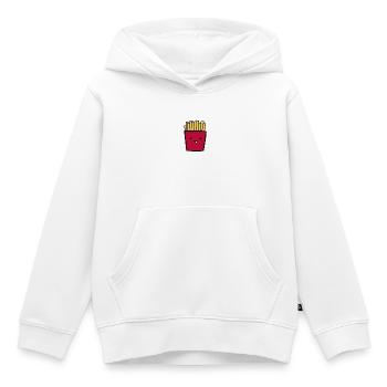 français - Sweat Premium à capuche enfant bio - blanc - Devant - AI Model Kid Female (0cm)