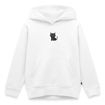 Schwarze Katze Kätzchen Mietzekatze - Kinder Premium Organic Hoodie - Weiß - Vorne - AI Model Kid Female (0cm)