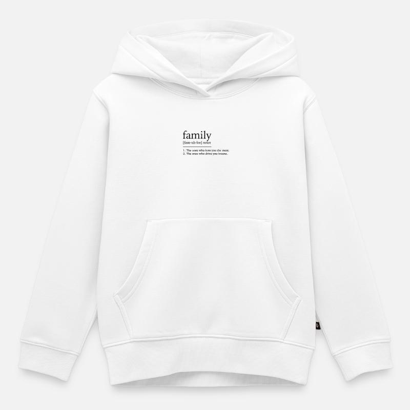 famille - Sweat Premium à capuche enfant bio - blanc