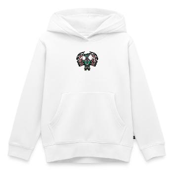 Côte du Pacifique Nord-Ouest Art Haïda Thunderbird - Sweat Premium à capuche enfant bio - blanc - Devant - AI Model Kid Female (0cm)