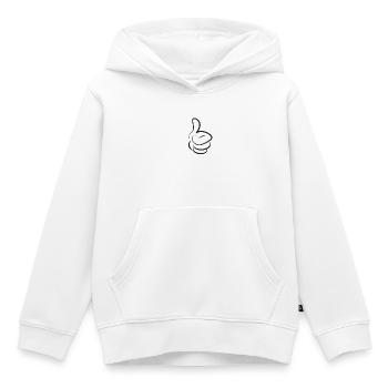 Thumbs up! - Sweat Premium à capuche enfant bio - blanc - Devant - AI Model Kid Female (0cm)