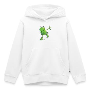 Green Power Frosch - Frösche - Kinder Premium Organic Hoodie - Weiß - Vorne - AI Model Kid Female (0cm)