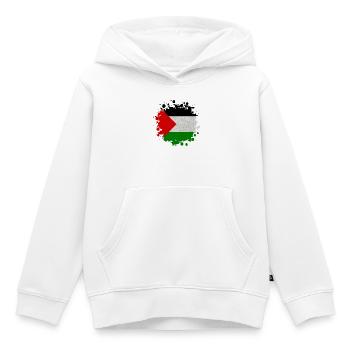 Palestine Taches de drapeau cadeau - Sweat Premium à capuche enfant bio - blanc - Devant - AI Model Kid Female (0cm)