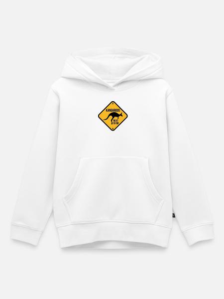 australie - australia - kangourou - Sweat Premium à capuche enfant bio - blanc