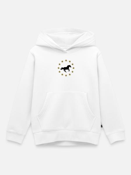 Pferde & Sternen - Kinder Premium Organic Hoodie - Weiß