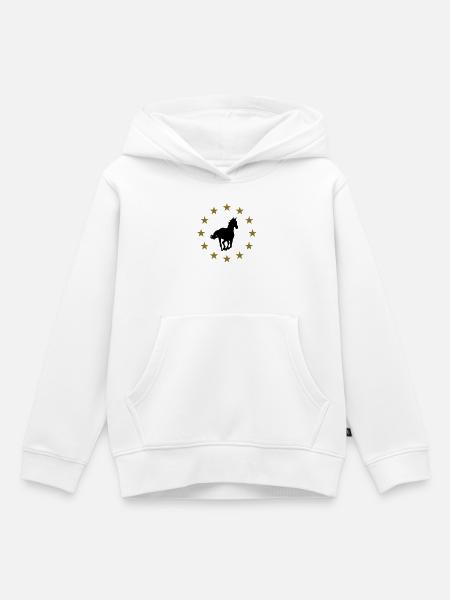 Pferd & Sternen - Kinder Premium Organic Hoodie - Weiß