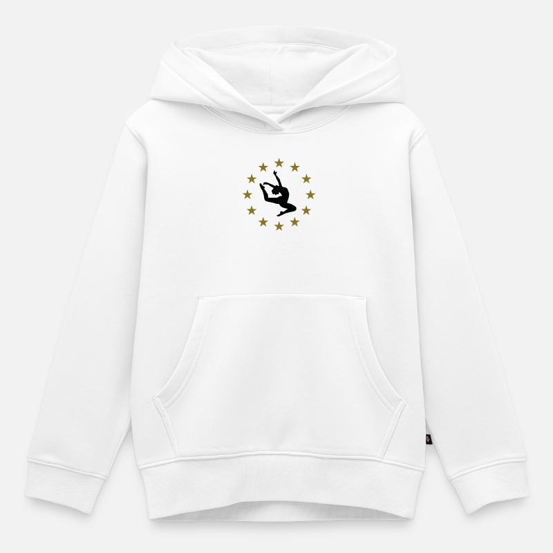 Danseur & Étoiles - Sweat Premium à capuche enfant bio - blanc