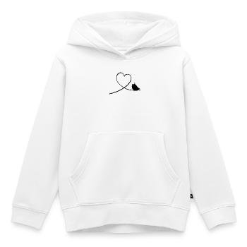 Oiseau - Sweat Premium à capuche enfant bio - blanc - Devant - AI Model Kid Female (0cm)