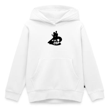 flic police policier profession amour cadeau rengaine - Sweat Premium à capuche enfant bio - blanc - Devant - AI Model Kid Female (0cm)