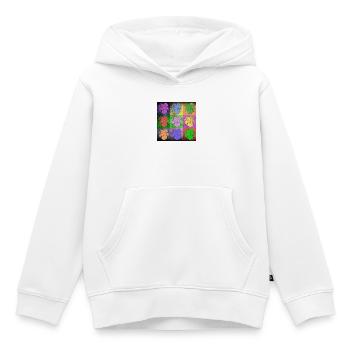Monstera deliciosa Pop Art Pop Art Popart Art - Sweat Premium à capuche enfant bio - blanc - Devant - AI Model Kid Female (0cm)