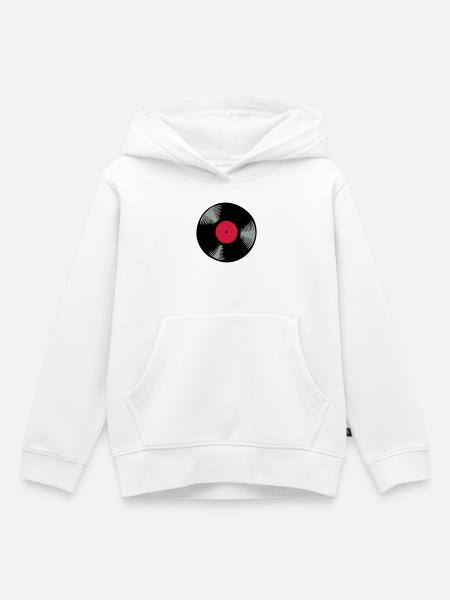 Vinyle - Sweat Premium à capuche enfant bio - blanc