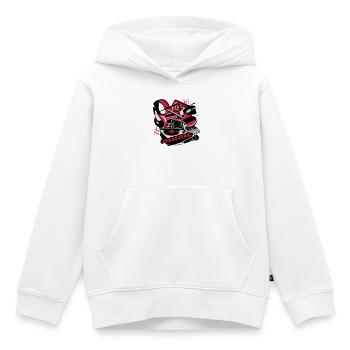 Kassettenrekorder,Kopfhörer und Plattenspieler - Kinder Premium Organic Hoodie - Weiß - Vorne - AI Model Kid Female (0cm)