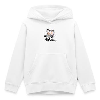 Kuh Hochzeit - Braut - Bräutigam - Kinder Premium Organic Hoodie - Weiß - Vorne - AI Model Kid Female (0cm)