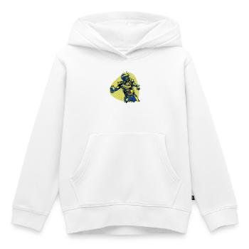 American Football Held Quarterback Sieger Vintage - Kinder Premium Organic Hoodie - Weiß - Vorne - AI Model Kid Female (0cm)