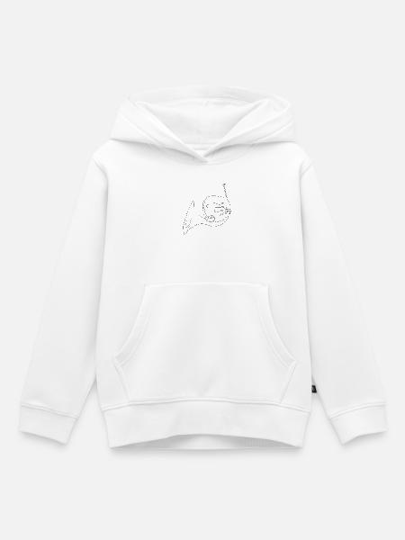 Horn - Kinder Premium Organic Hoodie - Weiß