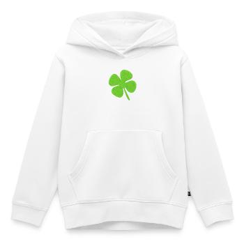 Kleeblatt - Kinder Premium Organic Hoodie - Weiß - Vorne - AI Model Kid Female (0cm)