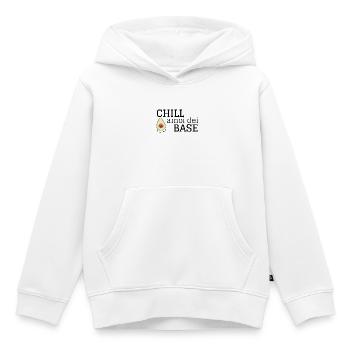 Clipart d’avocat souriant - Sweat Premium à capuche enfant bio - blanc - Devant - AI Model Kid Female (0cm)