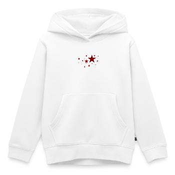 Étoiles en rouge - Sweat Premium à capuche enfant bio - blanc - Devant - AI Model Kid Female (0cm)