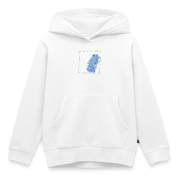 Kornblume minimalistisch - Kinder Premium Organic Hoodie - Weiß - Vorne - AI Model Kid Female (0cm)