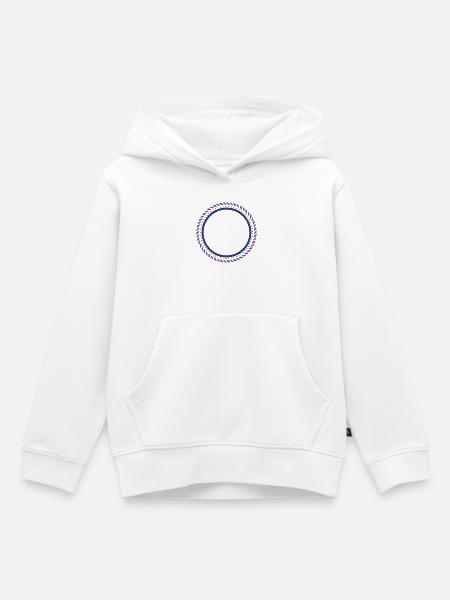 Ein kreisrunder Rahmen - Kinder Premium Organic Hoodie - Weiß