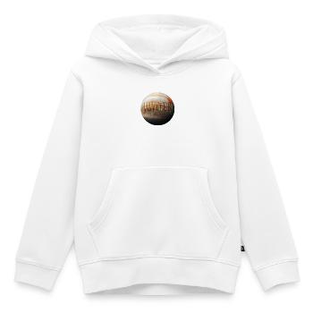 Jupiter - Sweat Premium à capuche enfant bio - blanc - Devant - AI Model Kid Female (0cm)