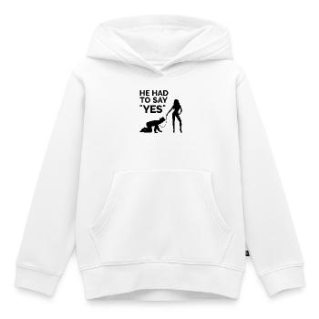 Mariage mariage bachelorette fête mariée mariage - Sweat Premium à capuche enfant bio - blanc - Devant - AI Model Kid Female (0cm)