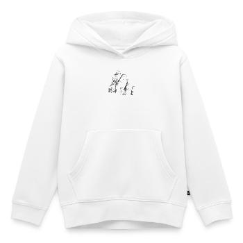 gorilla - Sweat Premium à capuche enfant bio - blanc - Devant - AI Model Kid Female (0cm)