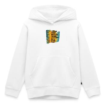 Style urbain Zone urbaine Art Design - Sweat Premium à capuche enfant bio - blanc - Devant - AI Model Kid Female (0cm)