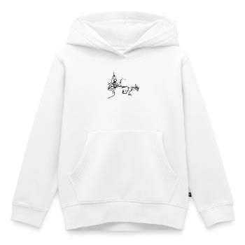 Conception abstraite - Sweat Premium à capuche enfant bio - blanc - Devant - AI Model Kid Female (0cm)