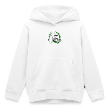 Gorilla - Sweat Premium à capuche enfant bio - blanc - Devant - AI Model Kid Female (0cm)