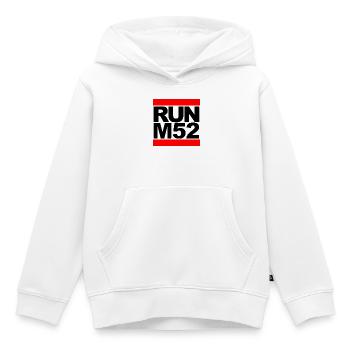 RUN M52 - Kinder Premium Organic Hoodie - Weiß - Vorne - AI Model Kid Female (0cm)