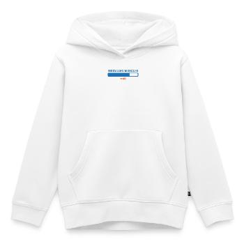 Lustig Sprüche Muskeln Muskelaufbau Witzig Humor - Kinder Premium Organic Hoodie - Weiß - Vorne - AI Model Kid Female (0cm)