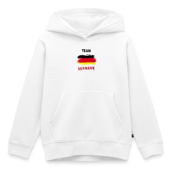 Equipe Allemagne / Drapeau - Sweat Premium à capuche enfant bio - blanc - Devant - AI Model Kid Female (0cm)