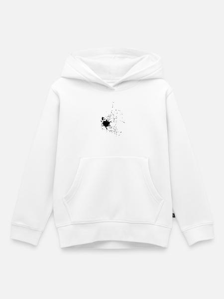 Farbtropfen - Linie / schwarz - Kinder Premium Organic Hoodie - Weiß
