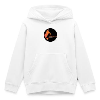 logo transparent - Sweat Premium à capuche enfant bio - blanc - Devant - AI Model Kid Female (0cm)