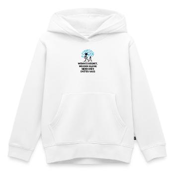 Lustig Witzig Statement Sprüche Regen Regentropfen - Kinder Premium Organic Hoodie - Weiß - Vorne - AI Model Kid Female (0cm)