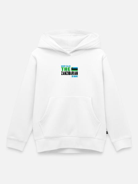 Keep Calm Design / Geschenk Tansania - Kinder Premium Organic Hoodie - Weiß