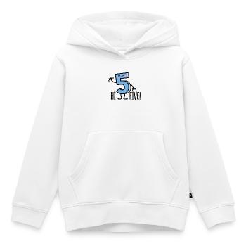 Hi Five! - Kinder Premium Organic Hoodie - Weiß - Vorne - AI Model Kid Female (0cm)