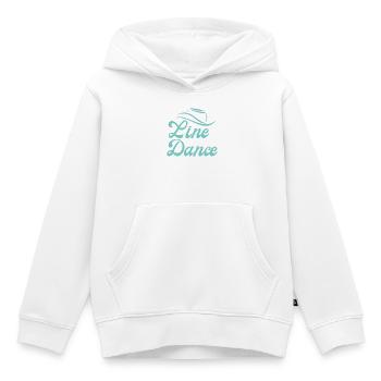 Cadeau de classe pour Line Dancer : Devise « Line Dance - Sweat Premium à capuche enfant bio - blanc - Devant - AI Model Kid Female (0cm)