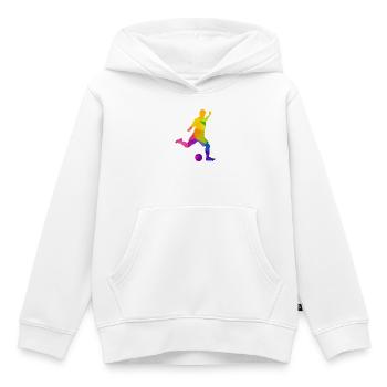 Fussball Fussballer Fussballspieler Fussballfan - Kinder Premium Organic Hoodie - Weiß - Vorne - AI Model Kid Female (0cm)