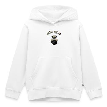 Mops Mamma - Kinder Premium Organic Hoodie - Weiß - Vorne - AI Model Kid Female (0cm)