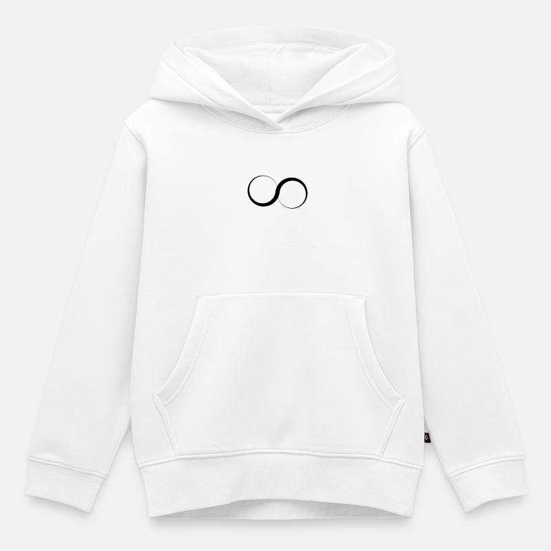 Infinity - logo - Sweat Premium à capuche enfant bio - blanc