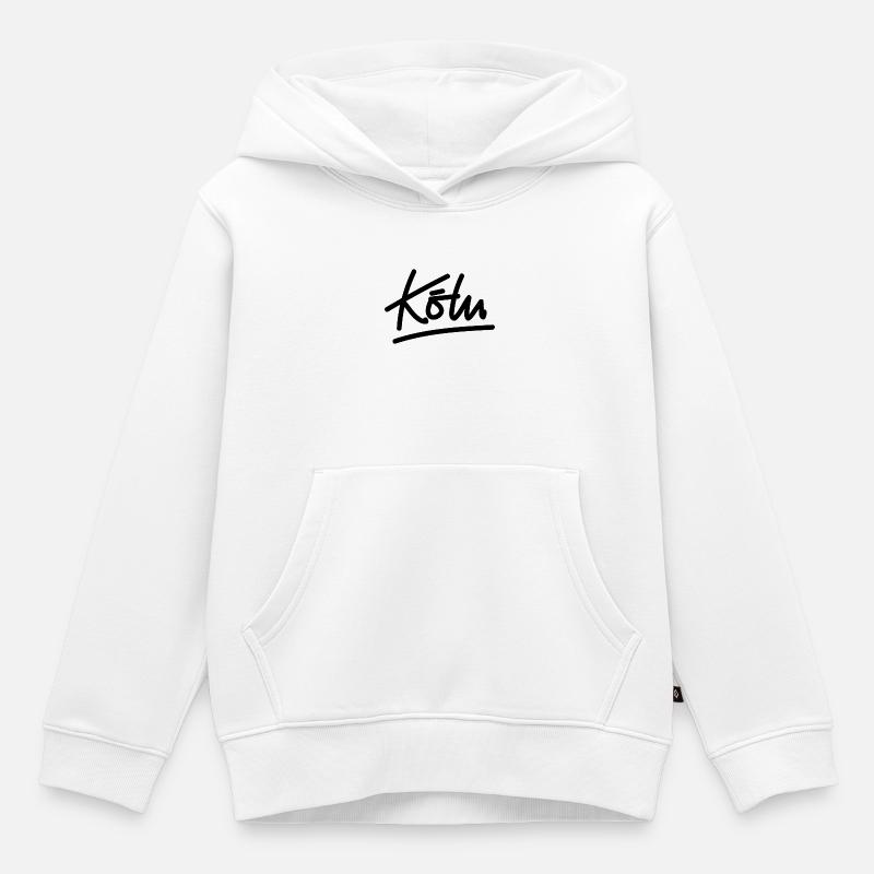 Cologne - écriture - Sweat Premium à capuche enfant bio - blanc